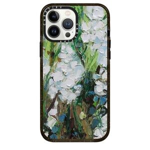 CASETiFY Impact Case for iPhone 13 Pro Max - Wild Squill Flowers - Clear Black
